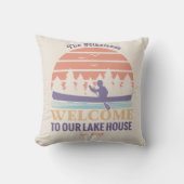 レトロレイクハウスファミリー名 クッション (正面)