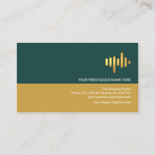 レトロレイヤー金ゴールドサウンドウェーブオーディオエンジニア 名刺 (裏面)