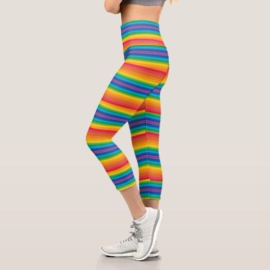 レトロレインボウハイウェイストカプリレギンス カプリレギンス (左)