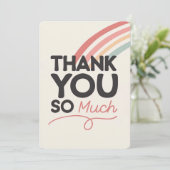 レトロレインボーありがとう多くのグリーティングカード サンキューカード (スタンド正面)