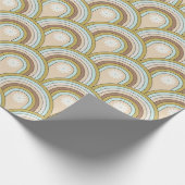 レトロレインボーはかりで測デイジーパタ自然ーンフローラ ラッピングペーパー (角)