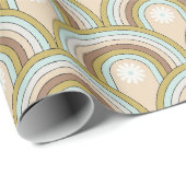 レトロレインボーはかりで測デイジーパタ自然ーンフローラ ラッピングペーパー (ロールコーナー)