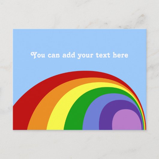 レトロレインボーはがき ポストカード (正面)
