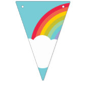 レトロレインボーアンドクラウドハッピーバースデー バンティングフラッグ (第1の旗)