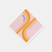 レトロレインボーアーチ写真卒業 スタンダードカクテルナプキン (角)