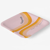 レトロレインボーアーチ写真卒業 ペーパープレート (傾斜あり)