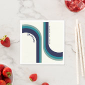 レトロレインボーアーチ卒業パーティー スタンダードカクテルナプキン (インサイチュ)