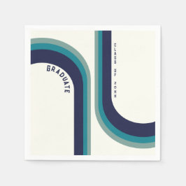 レトロレインボーアーチ卒業パーティー スタンダードカクテルナプキン