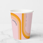 レトロレインボーアーチ卒業 紙コップ (裏面)