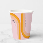 レトロレインボーアーチ卒業 紙コップ (正面)