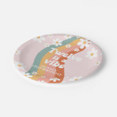 レトロレインボーイヴェンザヴィベデイジー12誕生日 ペーパープレート (アングル)