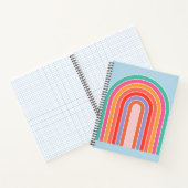 レトロレインボーカラフルブルー ノートブック (内部)