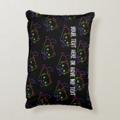 レトロレインボーキャットかわいいアニマルマジカルキットン アクセントクッション (裏面(縦))