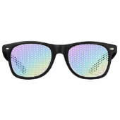 レトロレインボーグラデーショングラデーショぼやけン抽象デザイン レトロサングラス (正面)