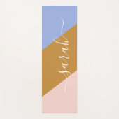 レトロレインボーグラフパーソナライズされたィック名 ヨガマット (正面)