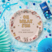 レトロレインボーグルービークリスマスバースデーパーティー ペーパープレート (パーティー)