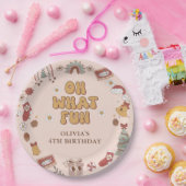 レトロレインボーグルービークリスマスバースデーパーティー ペーパープレート (パーティー)