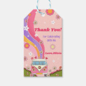 レトロレインボーグルービーサンキューギフトラベル ギフトタグ (正面)