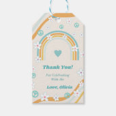 レトロレインボーグルービーサンキューギフト ギフトタグ (正面)