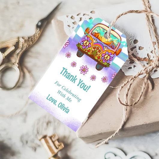 レトロレインボーグルービーサンキューギフト ギフトタグ