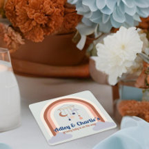 レトロレインボーグルーヴィベビーシャワ男女兼用ー