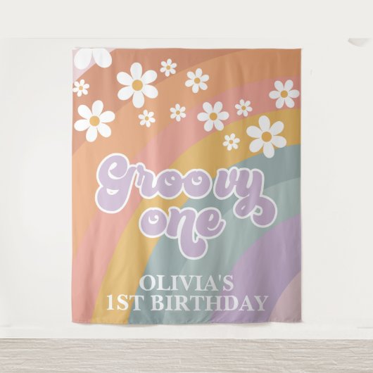 レトロレインボーグルーヴィワン1歳 タペストリー (正面)