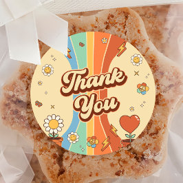 レトロレインボーグルーヴィー6thバースデーパーティー ラウンドシール