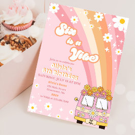 レトロレインボーシックスはVibe Groovy 6誕生日 招待状