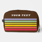 レトロレインボーストライプブラウンヴィンテージ ドップキット (正面)