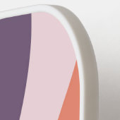 レトロレインボースワール名前をカスタムする ピックルボールラケット (左詳細)