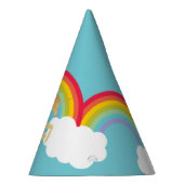 レトロレインボーズクラウドと金ゴールドユニコーン パーティーハット (右)