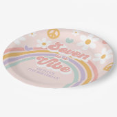 レトロレインボーセブンはヴィベ7誕生日 ペーパープレート (アングル)