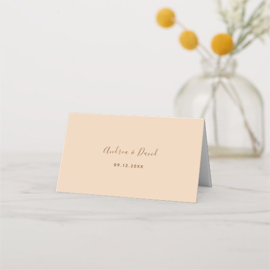 レトロレインボーセブンタイポグラフィクリームベージュ70s プレイスカード (裏面)