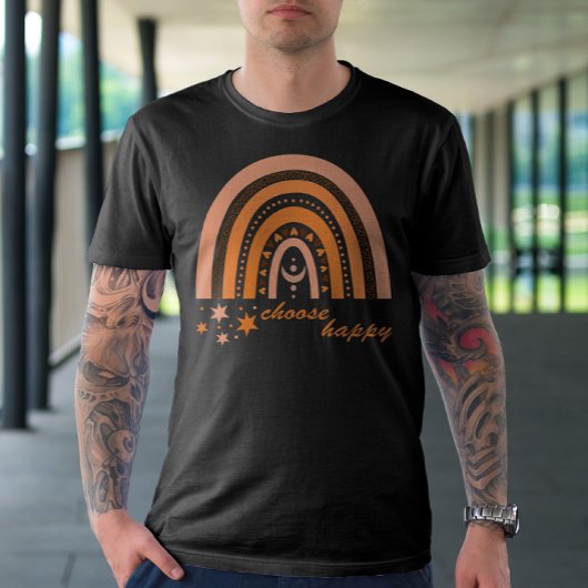 レトロレインボーセレクトハッピーTシャツ Tシャツ