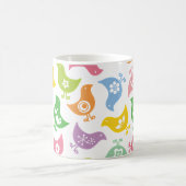 レトロレインボーチックスおもしろいカスタムギフトマグ コーヒーマグカップ (中央)