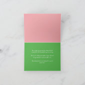 レトロレインボーチックスおもしろいカスタムパーティーノートカード カード (内部)