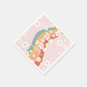 レトロレインボーテンはヴィベデイジー10誕生日 スタンダードカクテルナプキン (角)