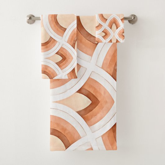 レトロレインボーデザインインパステルサストアンドデザート バスタオルセット (インサイチュ)