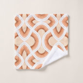 レトロレインボーデザインインパステルサストアンドデザート バスタオルセット (ウォッシュタオル)