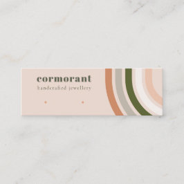 レトロレインボーデザートシックスタッドイヤリングディスプレイ スキニー名刺