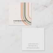 レトロレインボーデザートシックスタッドイヤリングディスプレイ スクエア名刺 (正面/裏面)