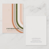 レトロレインボーデザートシックスタッドイヤリングディスプレイ 名刺 (正面/裏面)