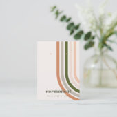 レトロレインボーデザートシックスタッドイヤリングディスプレイ 名刺 (スタンド正面)