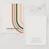 レトロレインボーデザートシックスタッドイヤリングディスプレイ 名刺 (正面/裏面)