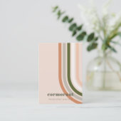 レトロレインボーデザートシック空白のジュエリーディスプレイ 名刺 (スタンド正面)