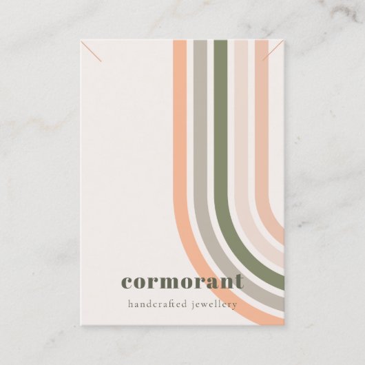 レトロレインボーデザートブレスレットネックレスディスプレイ 名刺 (正面)