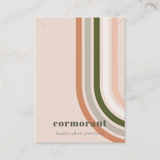 レトロレインボーデザートブレスレットネックレスディスプレイ 名刺 (正面)