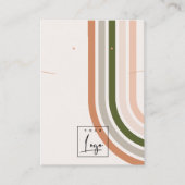 レトロレインボーデザートロゴイヤリングネックレスディスプレイ 名刺 (正面)