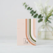 レトロレインボーデザートロゴイヤリングネックレスディスプレイ 名刺 (スタンド正面)