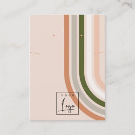 レトロレインボーデザートロゴイヤリングネックレスディスプレイ 名刺